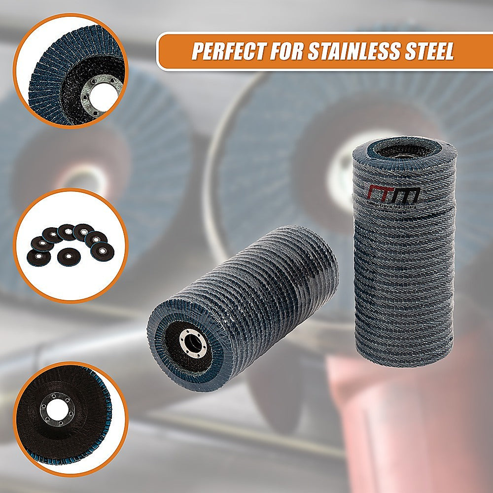 50x Pack Premium Zirconia Flap Disc Sanding Grinding 115mm 4.5" 40 Grit