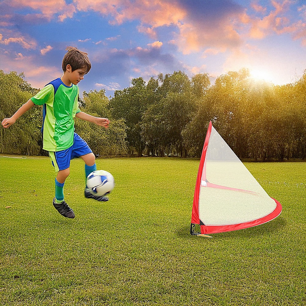 Portable Kids Soccer Goals Set – 2 Pop Up Soccer Goals, Cones, Goal Carry Bag
