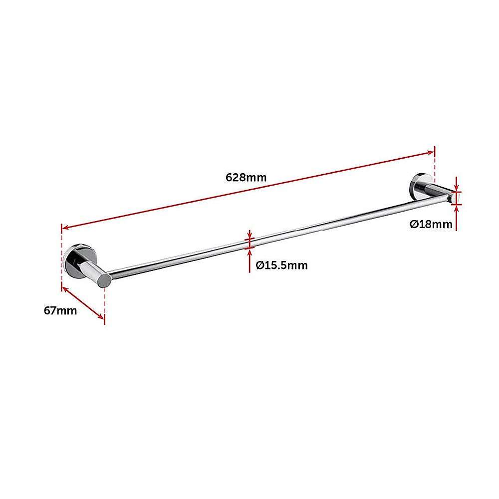 Classic Chrome Towel Bar Rail Bathroom
