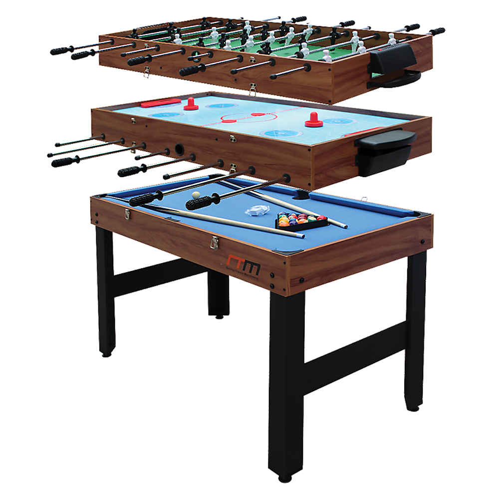 4FT 3-in-1 Games Foosball Soccer Hockey Pool Table Table