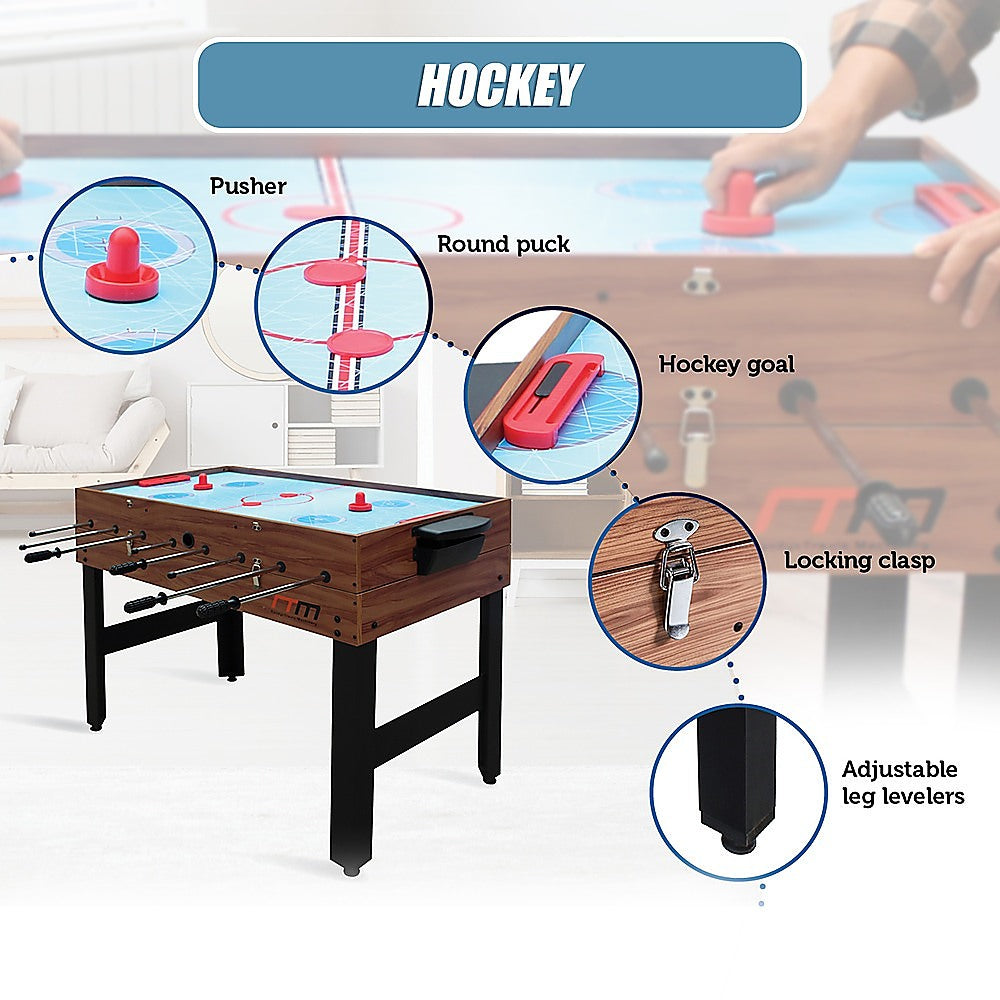 4FT 3-in-1 Games Foosball Soccer Hockey Pool Table Table