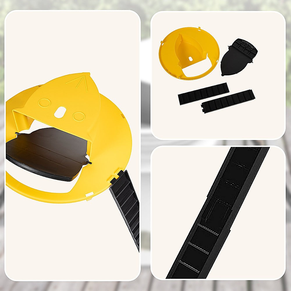 2x Flip N Slide Bucket Lid Mouse Rat Trap Automatic Mouse Trap With Ladder Reusable