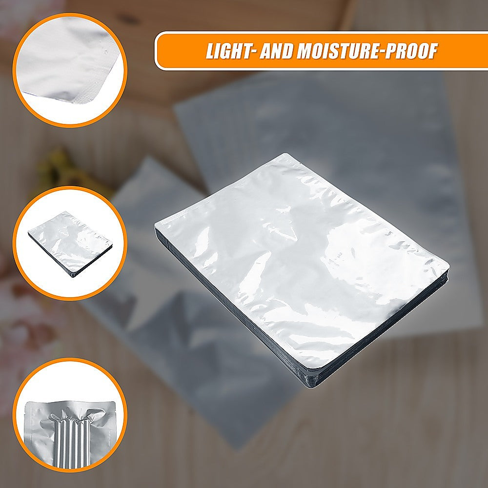 100x Food Vacuum Bags Pouch Foil Aluminum Storage Bags Heat Seal 30x40cm