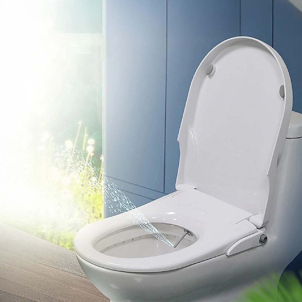 Non Electric Bidet Toilet Seat W/ Cover Bathroom Washlet Spray Water Wash