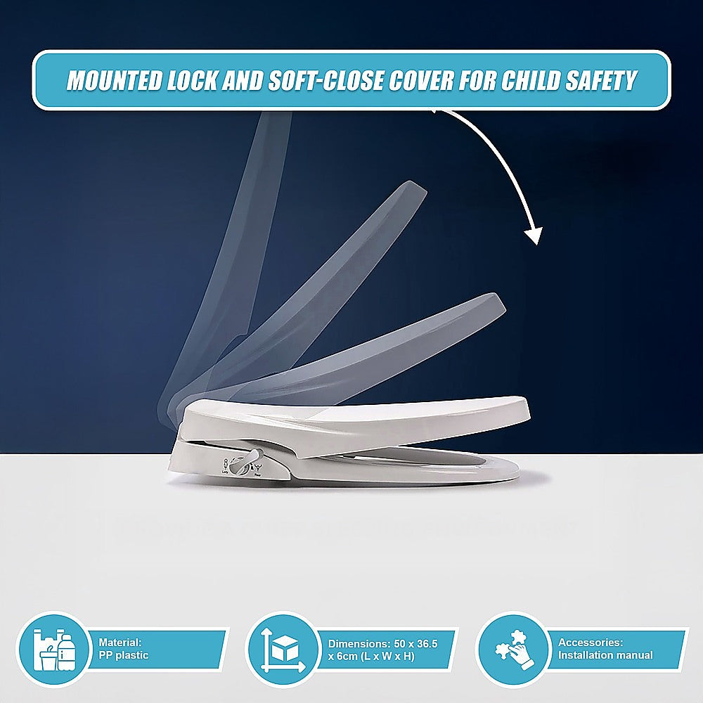 Non Electric Bidet Toilet Seat W/ Cover Bathroom Washlet Spray Water Wash