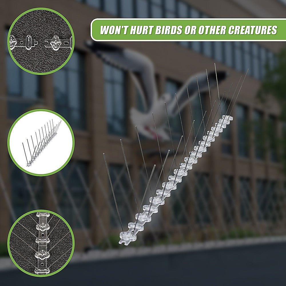 20x 50cm Bird Spike S304 wire Spikes Eaves Pigeon Gull Starling 10M