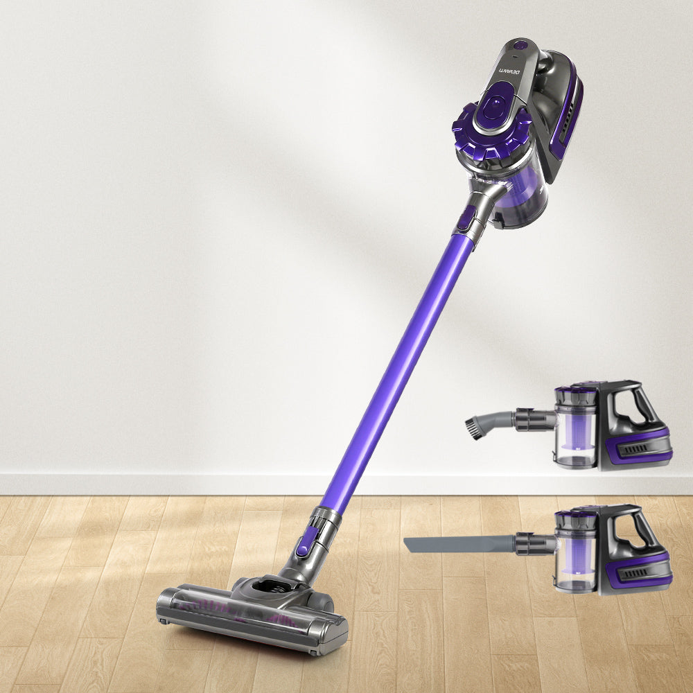 Devanti 150 Cordless Handheld Stick Vacuum Cleaner 2 Speed Purple And Grey