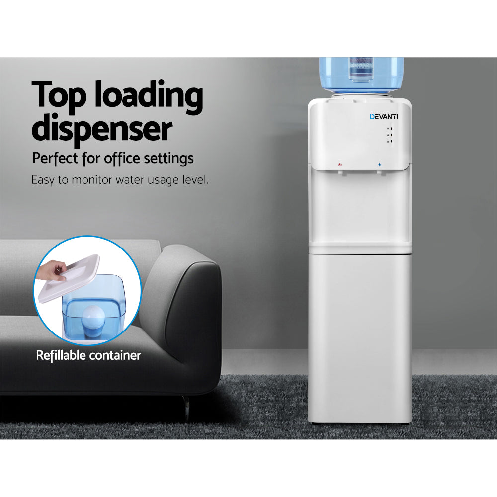 Devanti 22L Water Cooler Dispenser Hot Cold Taps Purifier Filter Replacement
