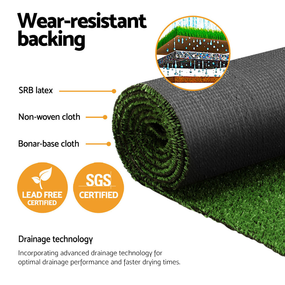 Prime Turf Artificial Grass Synthetic 20 SQM Fake Lawn 17mm 1X10M
