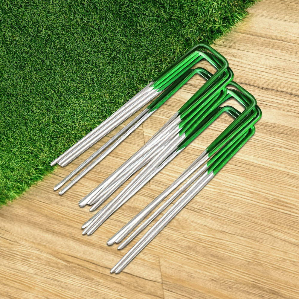 Prime Turf Artificial Grass 100pcs Synthetic Pins Fake Lawn Turf Weed Mat Pegs Joining Tape