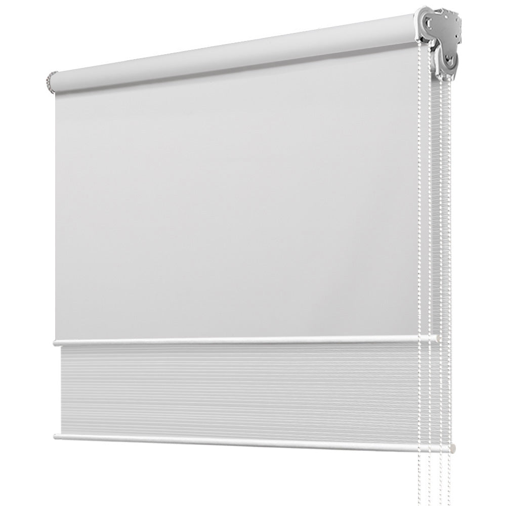 Roller Blinds Blockout Blackout Curtains Window Double Dual Shades 1.5X2.1M WHWH