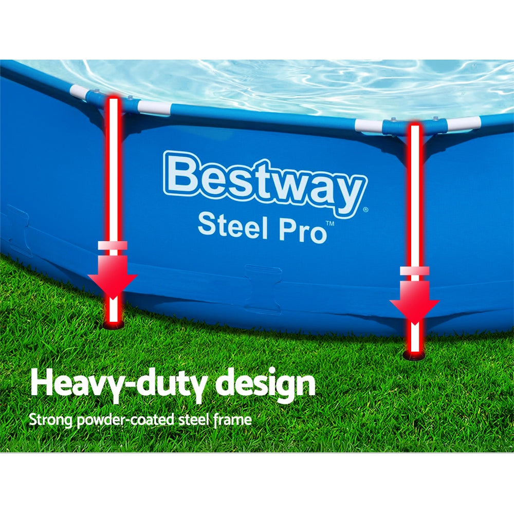 Bestway Swimming Pool Above Ground Filter Pump Steel Pro� Frame Pools 3.96M