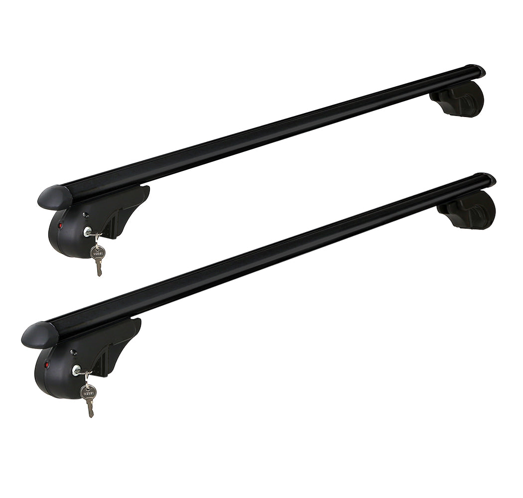 Universal Car Roof Rack 1080mm Cross Bars Aluminium Black Adjustable Car 90kgs load Carrier