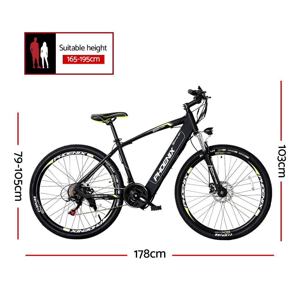 Phoenix 27.5" Electric Bike Motorized�Mountain Bicycle MTB City eBike Battery