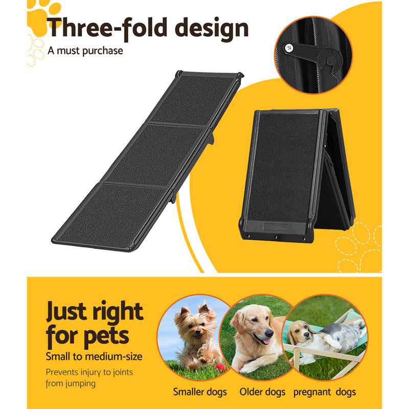 i.Pet Dog Ramp Pet Stairs Steps Car Travel SUV Ladder Foldable Portable Adjustable