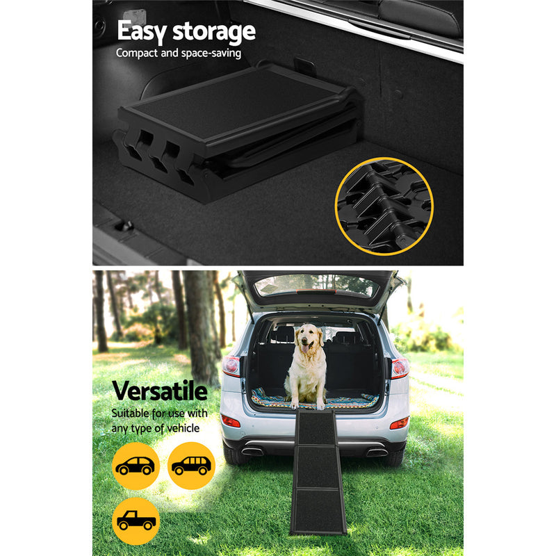 i.Pet Dog Ramp Pet Stairs Steps Car Travel SUV Ladder Foldable Portable Adjustable