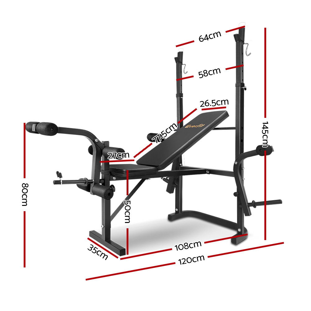 Everfit 7-In-1 Weight Bench Multi-Function Power Station Fitness Gym Equipment