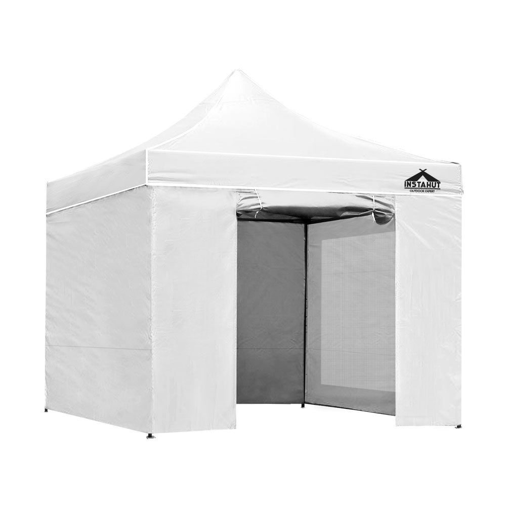 Instahut Gazebo Pop Up Marquee 3x3 Folding Tent Wedding Gazebos 500D White