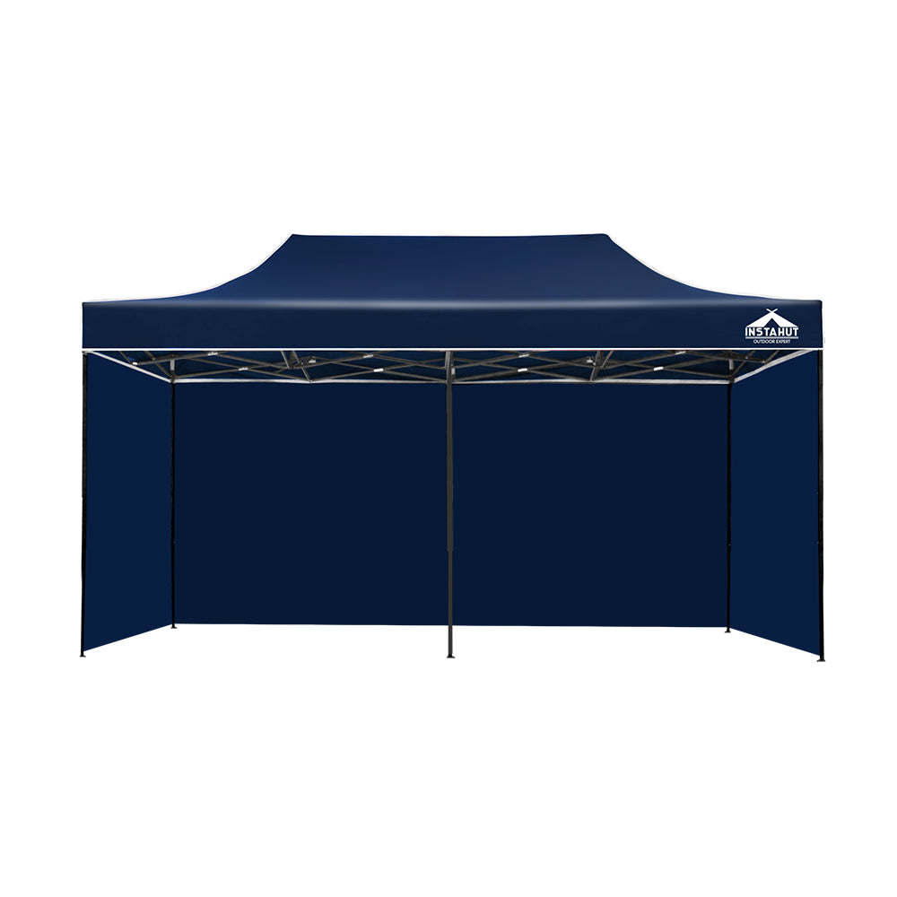 Instahut Gazebo Pop Up Marquee 3x6 Folding Tent Gazebos Camping 500D Oxford Navy