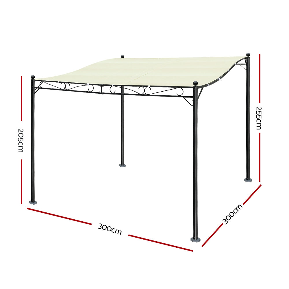 Instahut Gazebo 3x2.55m Party Marquee Outdoor Wedding Tent Iron Art Canopy