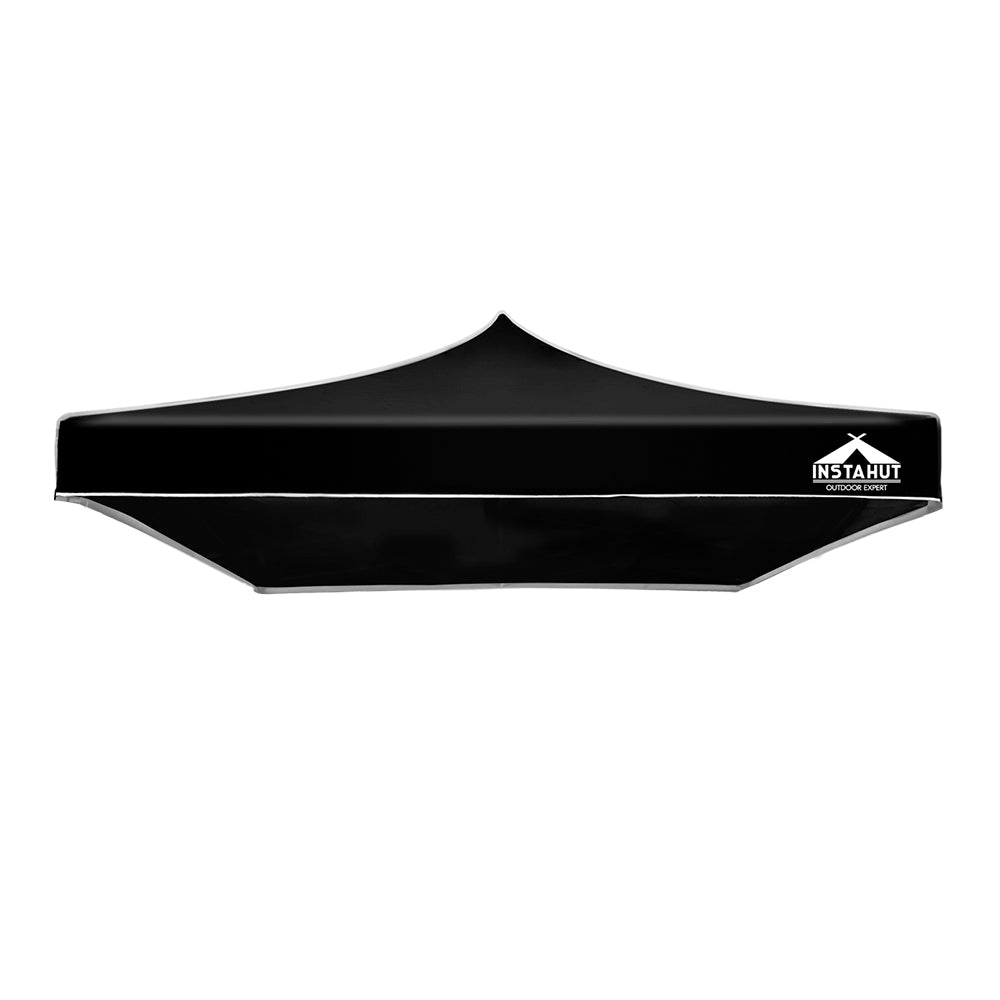 Instahut Gazebo 3x3m Pop Up Marquee Replacement Roof Outdoor Wedding Tent Black