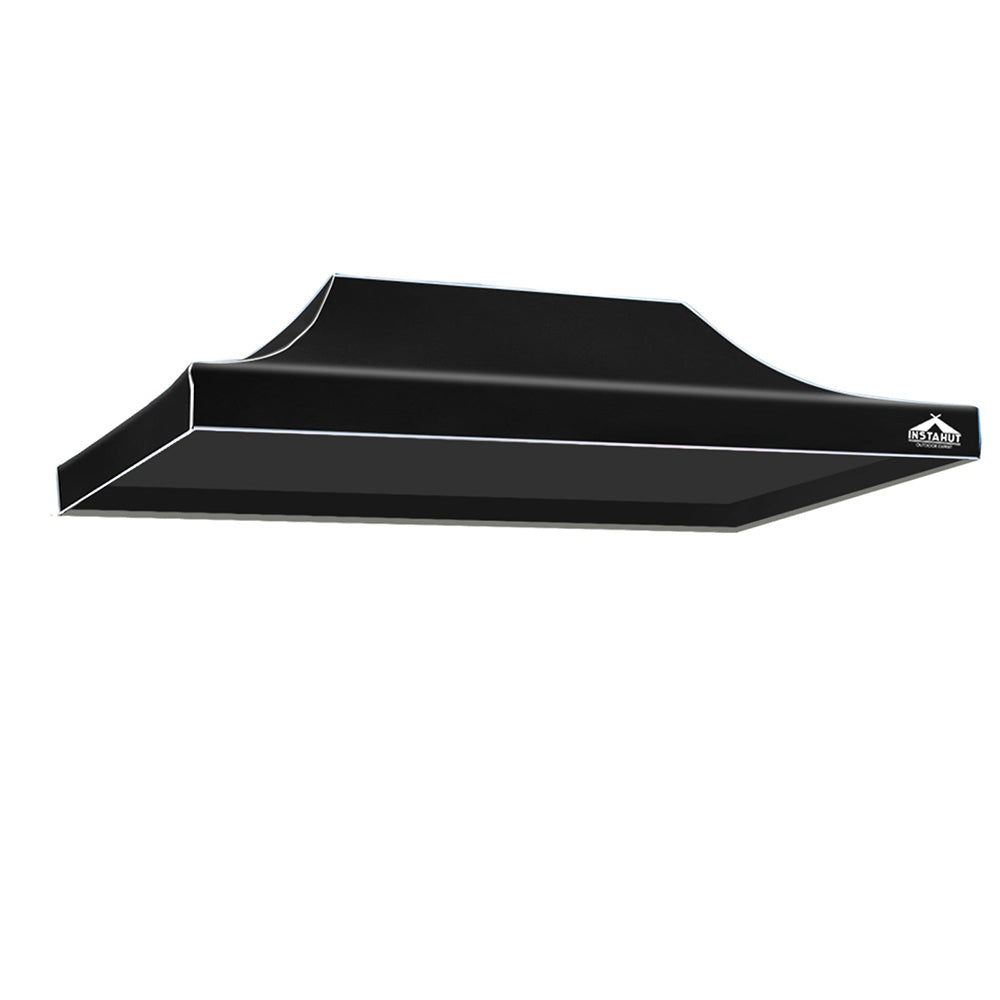 Instahut Gazebo 3x6 Pop Up Marquee Replacement Roof Outdoor Wedding Tent Black