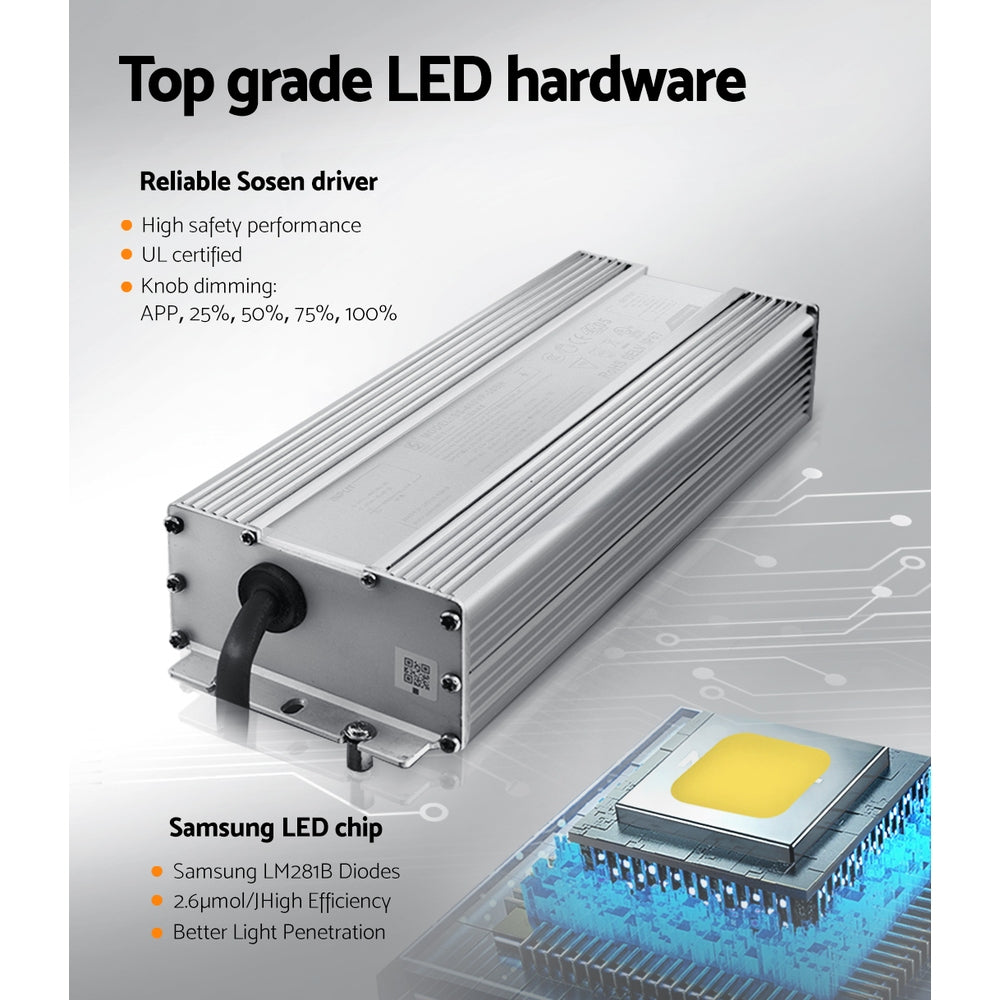 Green Fingers Max 3000W Grow Light LED Full Spectrum Indoor Plant All Stage Growth