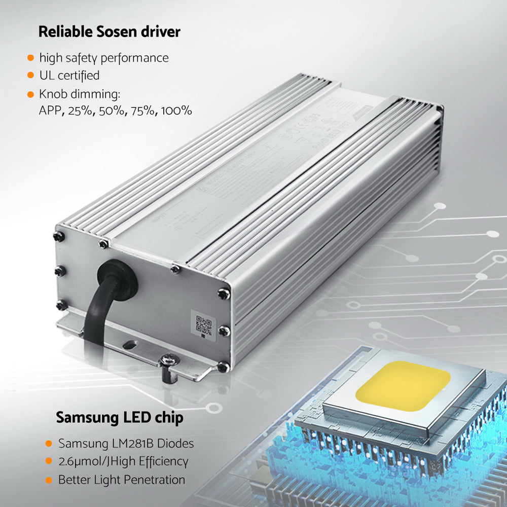 Green Fingers Max 4500W Grow Light LED Full Spectrum Indoor Plant All Stage Growth