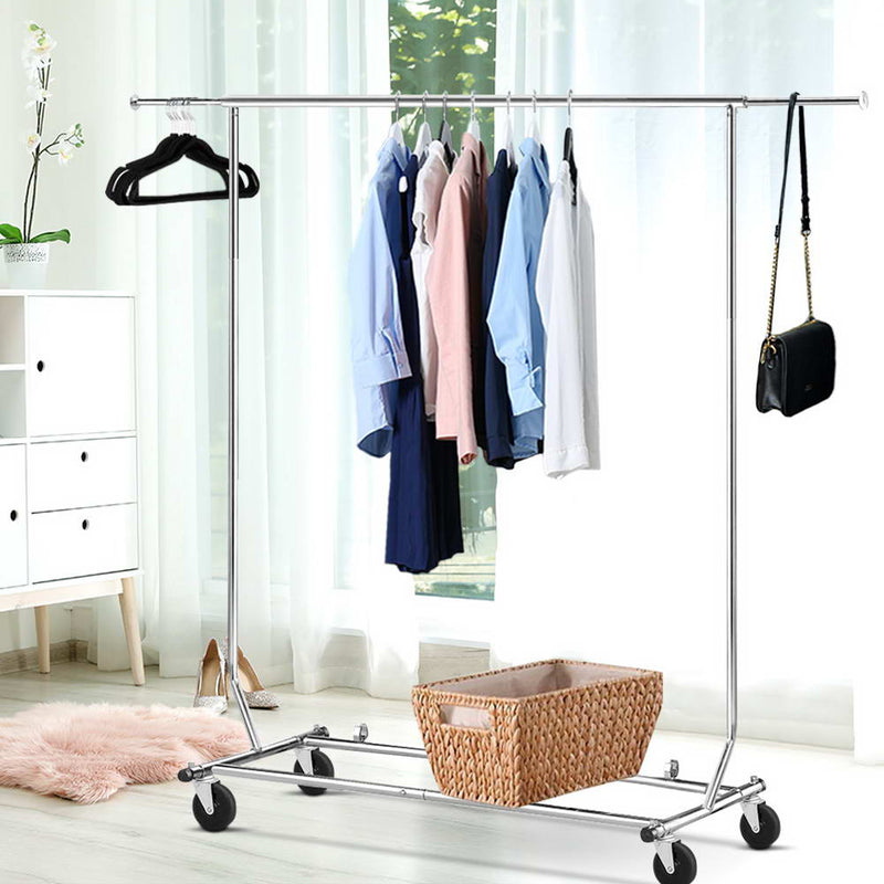 Artiss Clothes Coat Rack Stand Portable Garment Hanging Rail Airer Adjustable