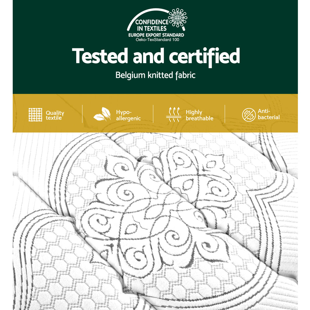 Giselle Bedding Ronnie Euro Top Latex Pocket Spring Mattress 34cm Thick King