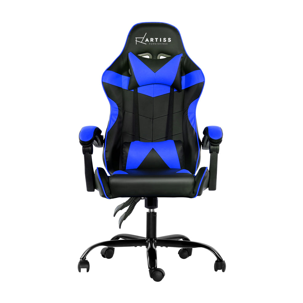 Artiss Gaming Office Chairs Computer Seating Racing Recliner Racer Black Blue