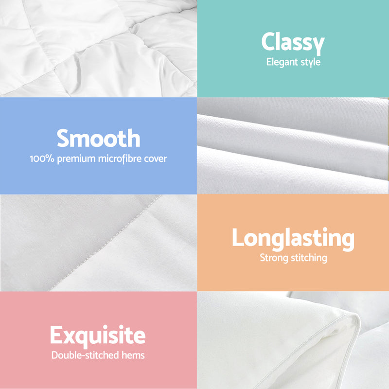 Giselle Bedding King Size 700GSM Microfibre Bamboo Microfiber Quilt