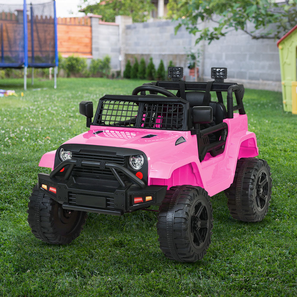 Rigo Kids Electric Ride On Car Jeep Toy Cars Remote 12V Pink