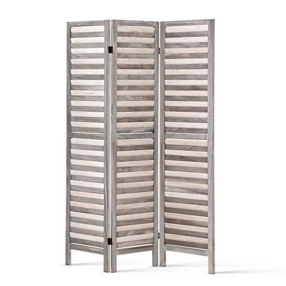 Artiss Room Divider Privacy Screen Foldable Partition Stand 3 Panel Grey