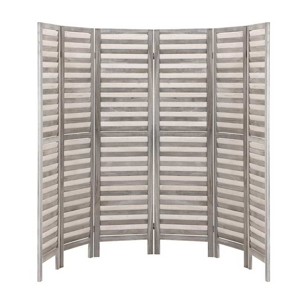Artiss 6 Panel Room Divider Privacy Screen Foldable Wood Stand Grey
