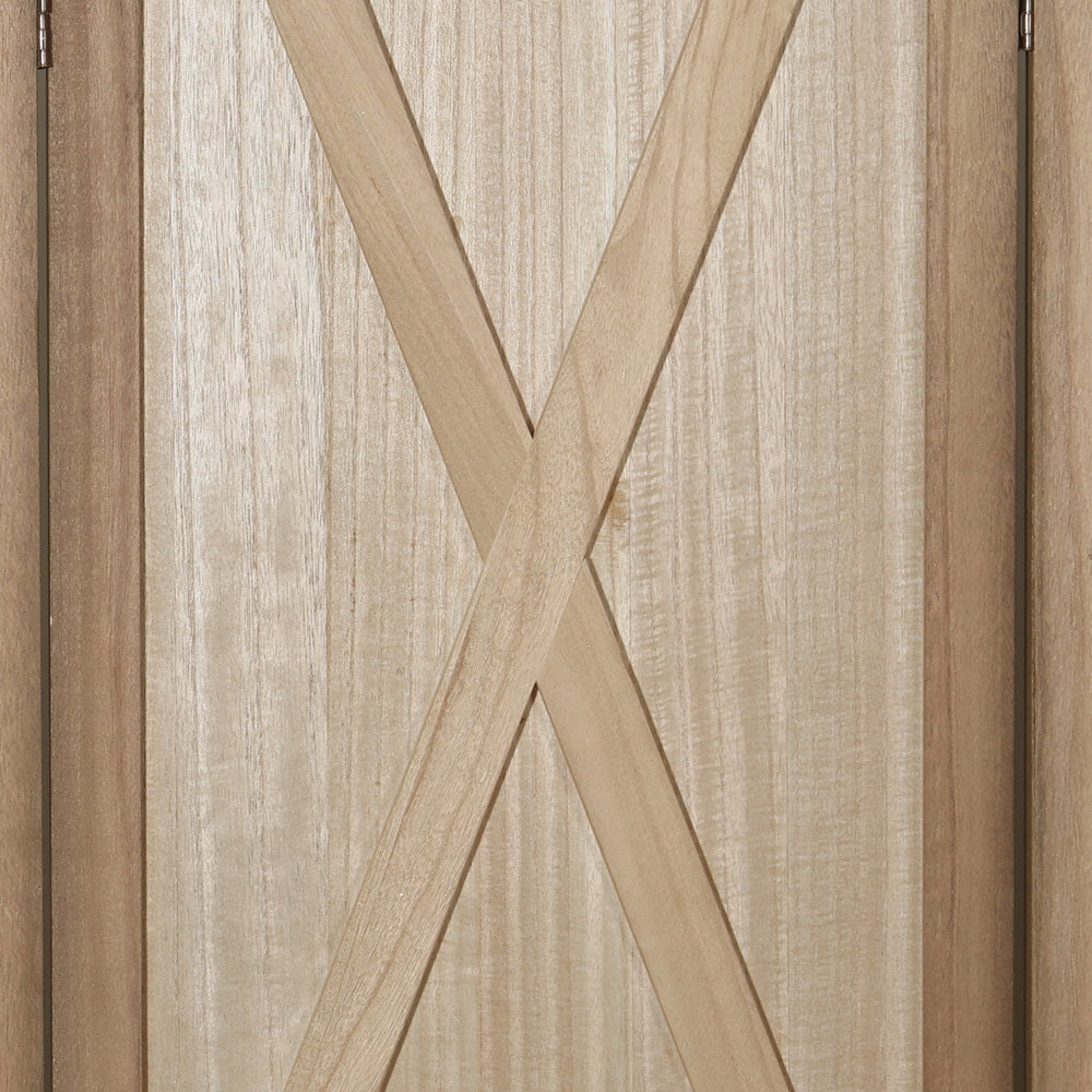 Artiss Silon Room Divider Screen Privacy Wood Dividers Stand 3 Panel Brown