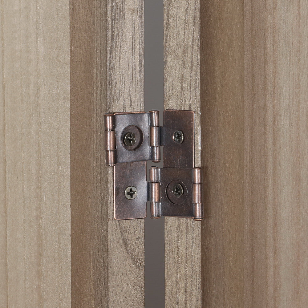 Artiss Silon Room Divider Screen Privacy Wood Dividers Stand 4 Panel Brown