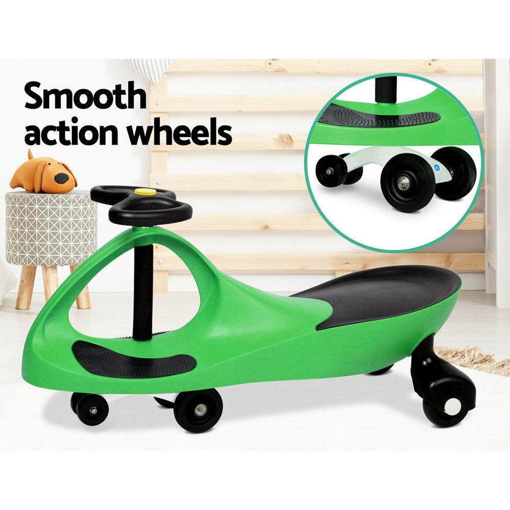 Rigo Kids Ride On Swing Car -Green