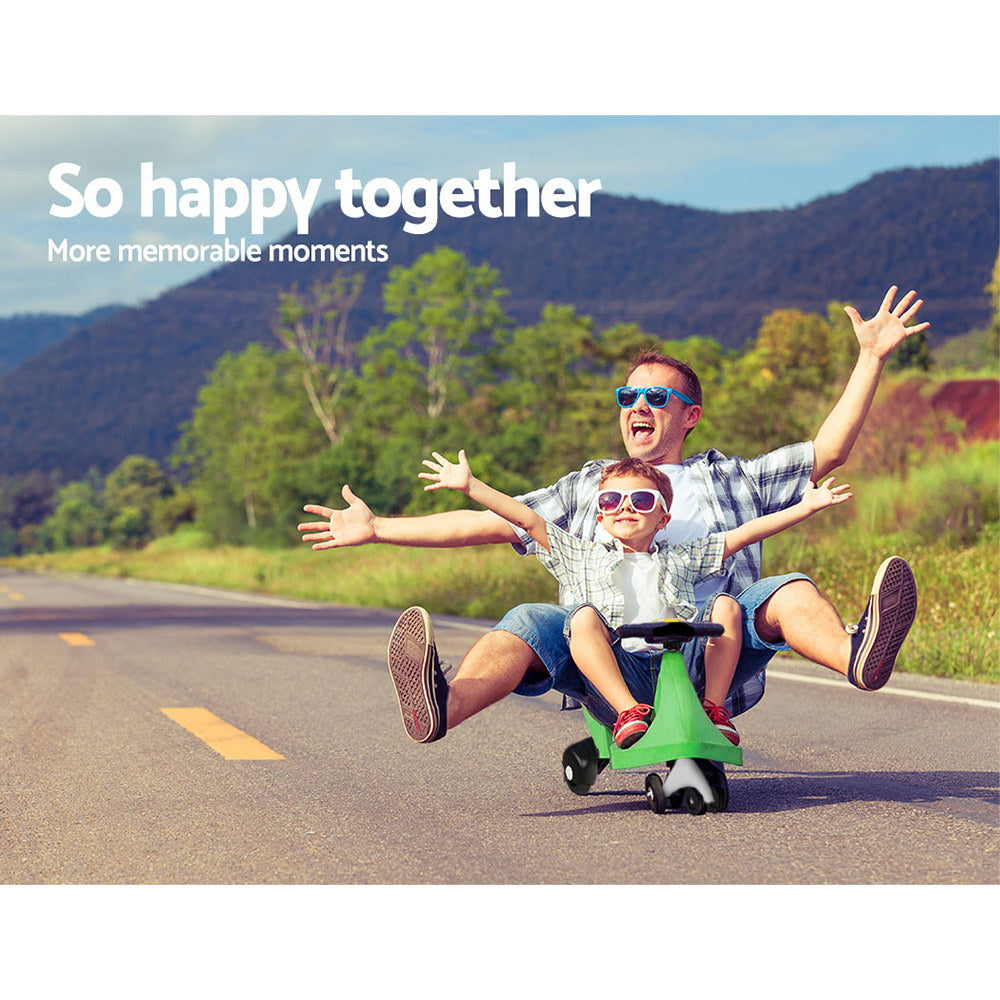 Rigo Kids Ride On Swing Car -Green