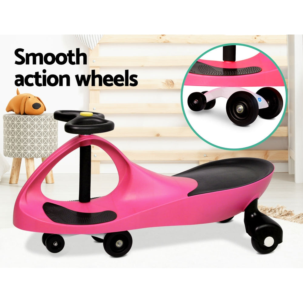 Rigo Kids Ride On Swing Car - Pink