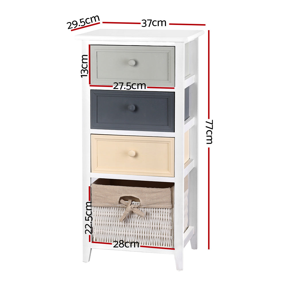 Artiss Chest of Drawers Bedside Table Side Table Storage Cabinet White