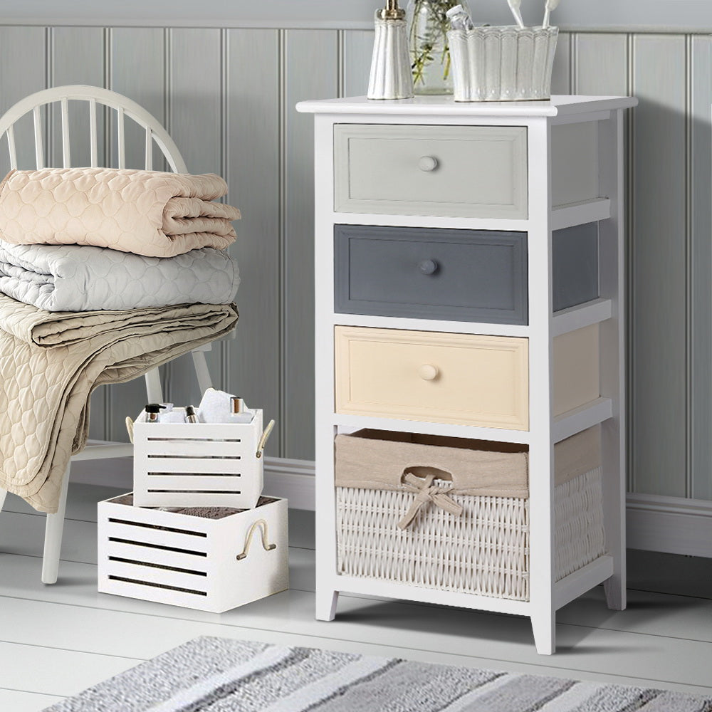 Artiss Chest of Drawers Bedside Table Side Table Storage Cabinet White