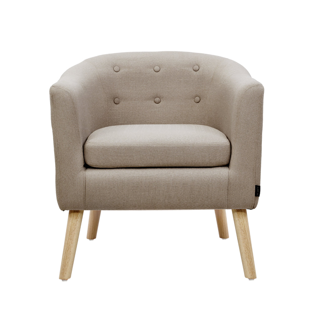 Artiss Armchair Tub Chair Beige Adora