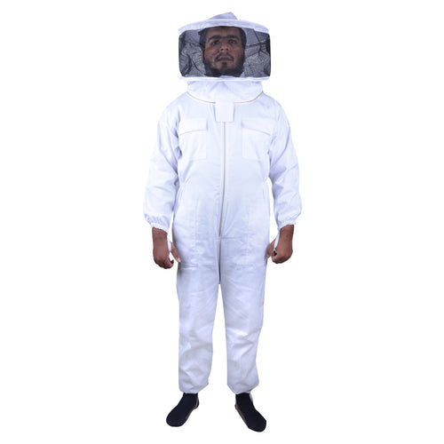 Beekeeping Bee Full Suit Standard Cotton With Round Head Veil L