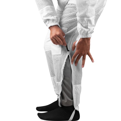 OZBee Premium Full Suit 3 Layer Mesh Ultra Cool Ventilated Round Head Beekeeping Protective Gear Size M