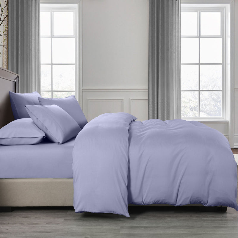 Royal Comfort 2000TC Quilt Cover Set Bamboo Cooling Hypoallergenic Breathable - Double - Lilac Grey