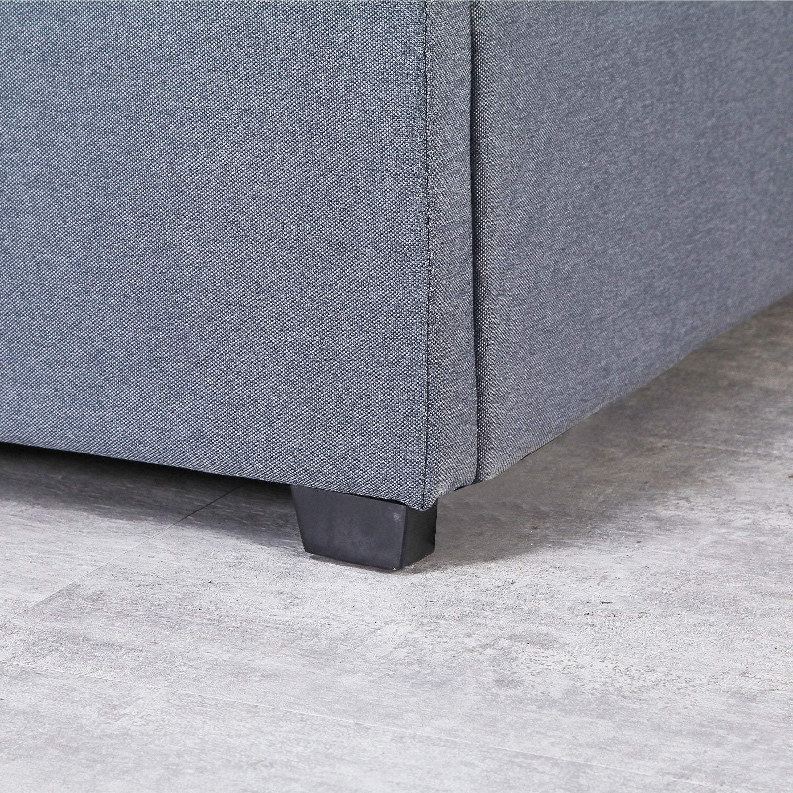 Milano Capri Luxury Gas Lift Bed Frame Base And Headboard With Storage - Double - Grey