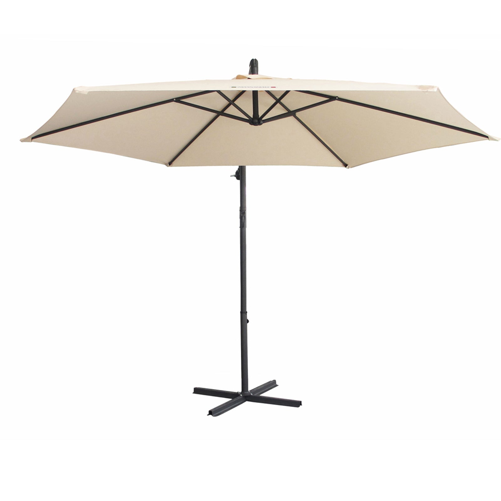 Milano Outdoor 3 Metre Cantilever Umbrella UV Sunshade Garden Patio Deck - Beige
