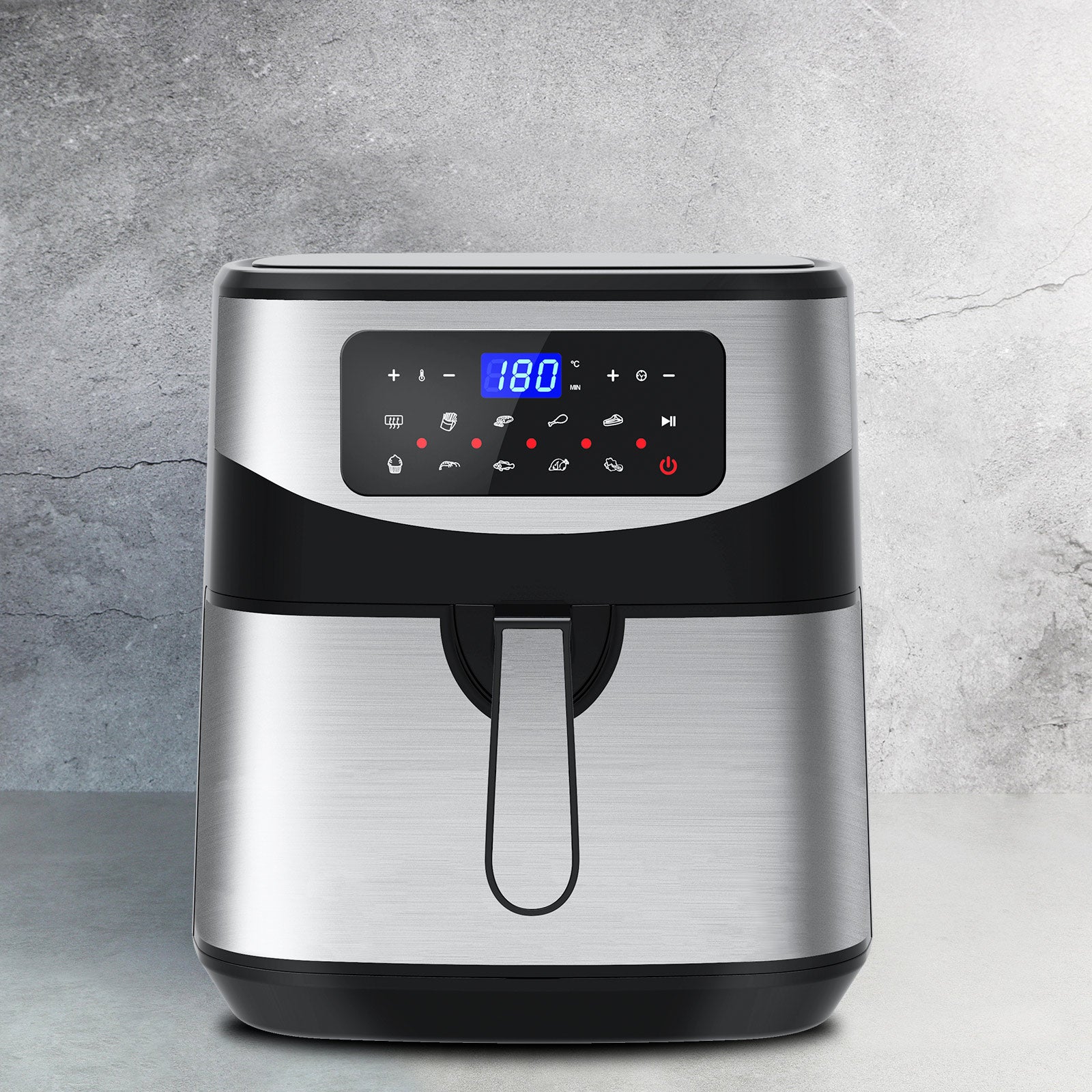 Kitchen Couture 12 Litre Air Fryer Multifunctional LCD One Touch Display Silver Silver