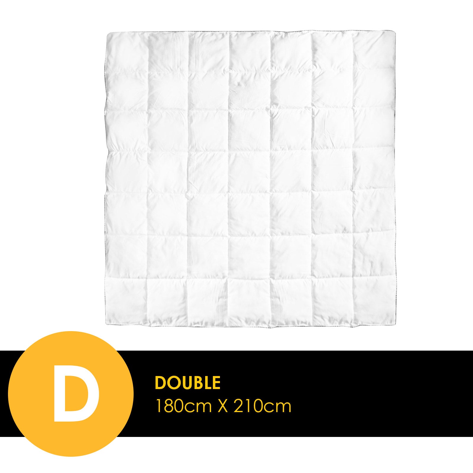 Royal Comfort Bamboo Blend Quilt 250GSM Luxury Duvet 100% Cotton Cover - Double - White
